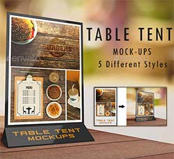 台签广告展示模型：Table Tent Mock-Ups